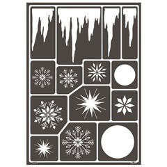 Samolepící šablona Snowflakes A3