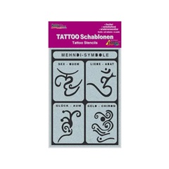 Samolepící tetovací šablona Mehndi-Symbols