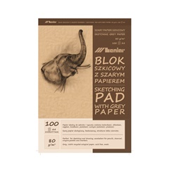 Skicovací blok 50 [100] listový šedohnědý | různé rozměry
