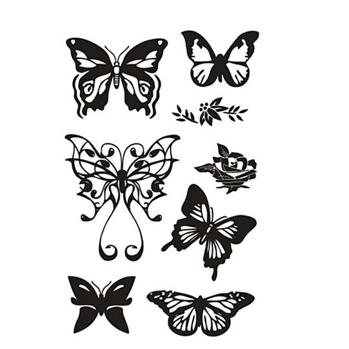 Transparentní razítka - motýli