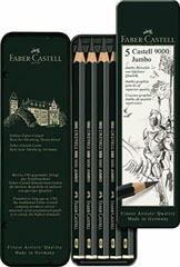 Tužky CASTELL 9000 Jumbo / 5 - plech