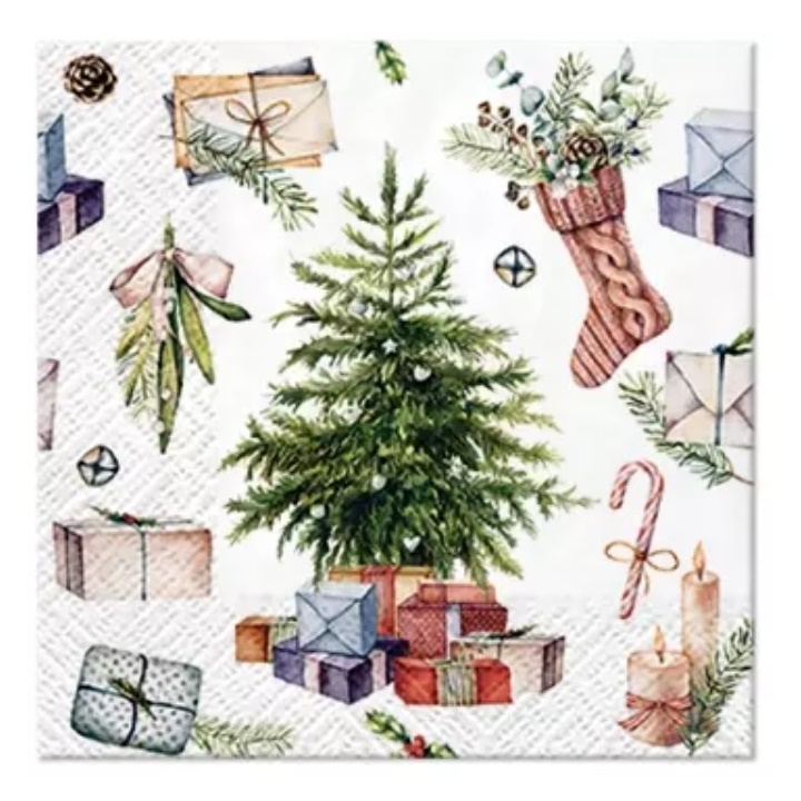 Ubrousky na dekupáž Christmas at Home - 1 ks