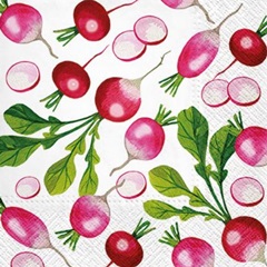 Ubrousky na dekupáž Fresh Radish - 1 ks