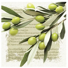 Ubrousky na dekupáž Greek Olives - 1 ks