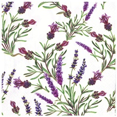 Ubrousky na dekupáž Lavender Twigs - 1 ks