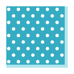 Ubrousky na dekupáž - Modrá s puntíky - 1 ks